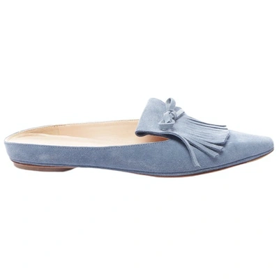 Pre-owned Unützer Leather Flats In Blue
