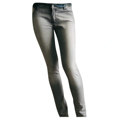 Pre-owned Pinko Slim Jeans In Grey