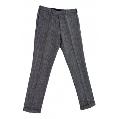 Pre-owned Prada Grey Wool Trousers