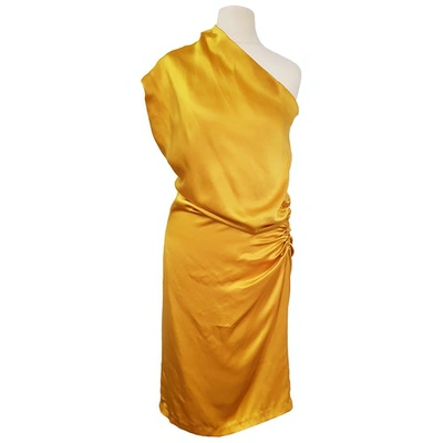 Pre-owned Thakoon Silk Mid-length Dress In Gold