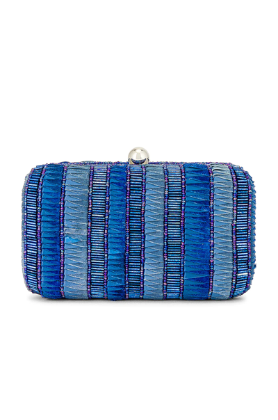 From St Xavier Andromeda Box Clutch In Blue