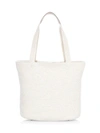 Eric Javits Squishee Textured Straw Tote In White Mix