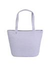 Eric Javits Squishee Textured Straw Tote In Lilac
