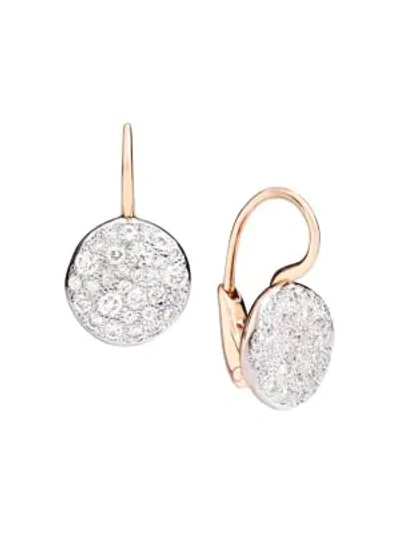 Pomellato Sabbia Diamond & 18k Rose Gold Drop Earrings