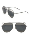 Dior Split1 59mm Metal Aviator Sunglasses In Dark Grey
