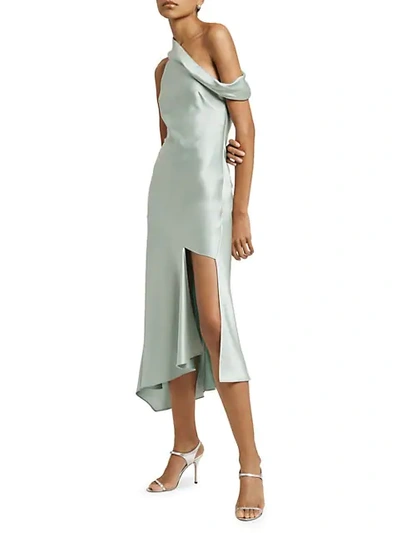 cushnie green dress Off The Shoulder Slip In Sea A Line homecoming dresses