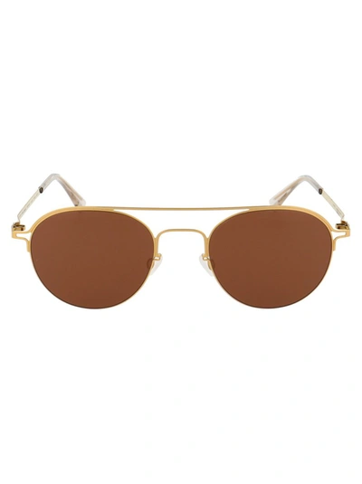 Mykita Mmcraft015 Sunglasses In 013 Glossy Gold Brown Solid