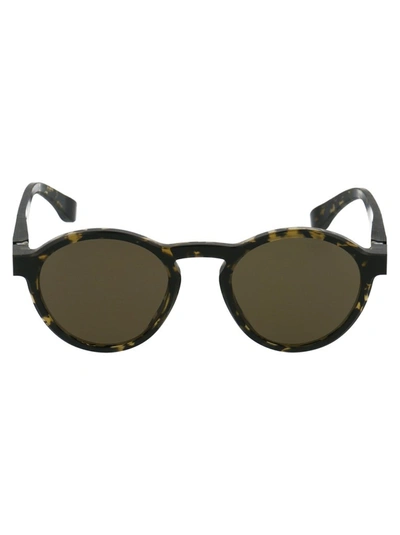 Mykita Mmraw002 Sunglasses In 819 Raw Black Drops Raw Green Solid
