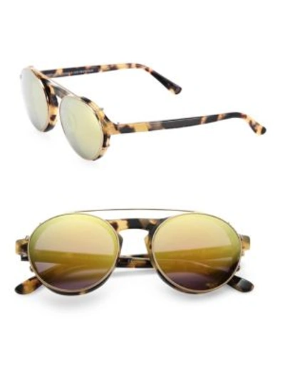 Westward Leaning 49mm Clip-on Lens Sunglasses In Sand Tortoise