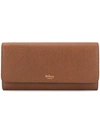 Mulberry Grained-leather Continental Wallet In Brown