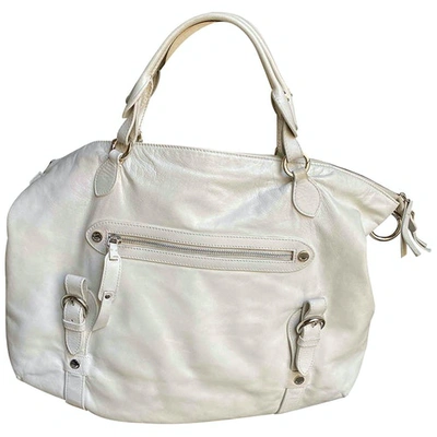 Pre-owned Moschino Leather Tote In Beige