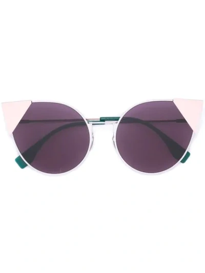 Fendi Embellished Cat-eye Acetate Sunglasses In Violet
