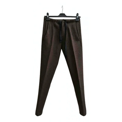 Pre-owned Isabel Marant Wool Trousers In Brown