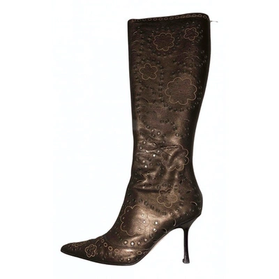 Pre-owned Jimmy Choo Leather Boots In Metallic
