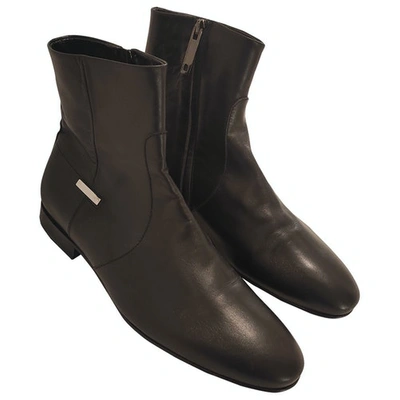 Pre-owned Alessandro Dell'acqua Leather Boots In Black