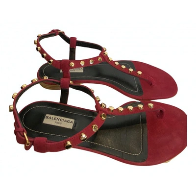 Pre-owned Balenciaga Sandals In Red