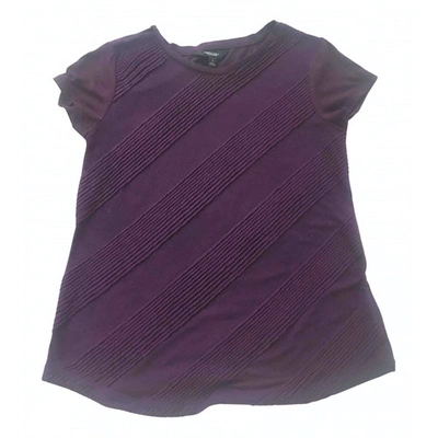 Pre-owned Vera Wang Purple Cotton Top