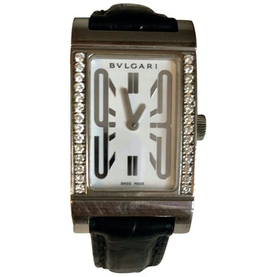 Pre-owned Bvlgari White Gold Watch In Black