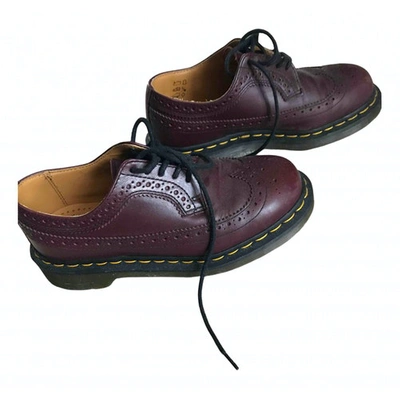 Pre-owned Dr. Martens 3989 (brogue) Burgundy Leather Lace Ups