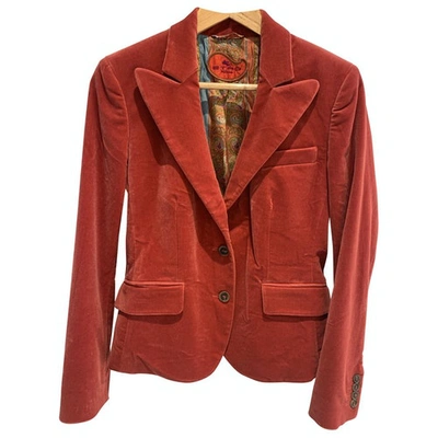 Pre-owned Etro Red Velvet Jacket
