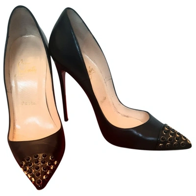 Pre-owned Christian Louboutin So Kate  Leather Heels In Black