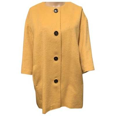 Pre-owned Marella Wool Coat In Yellow