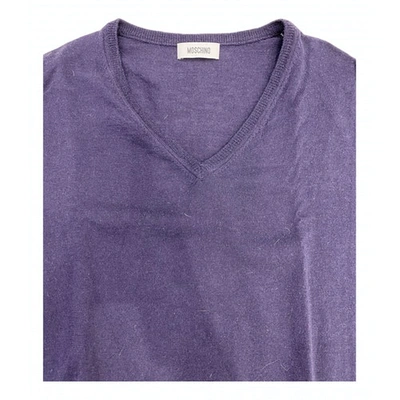 Pre-owned Moschino Wool Pull In Purple