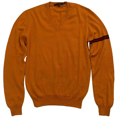 Pre-owned Gucci Wool Pull In Orange