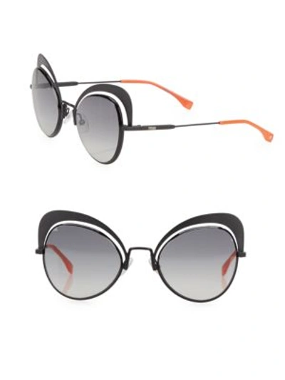 Fendi 54mm Cat Eye Sunglasses In Black