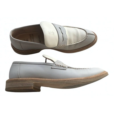 Pre-owned Brunello Cucinelli Leather Flats In Grey