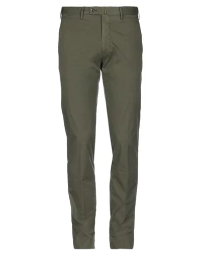 Pt Torino Casual Pants In Military Green