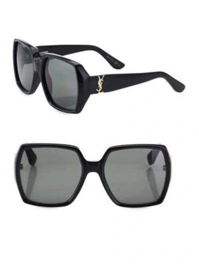 Saint Laurent 58mm Oversized Square Sunglasses In Black