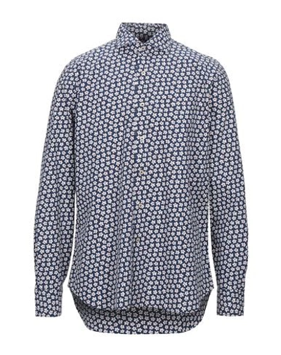 Alessandro Gherardi Patterned Shirt In Dark Blue