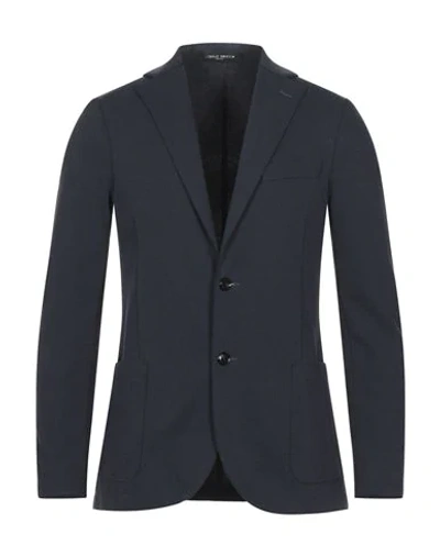 Frankie Morello Suit Jackets In Blue