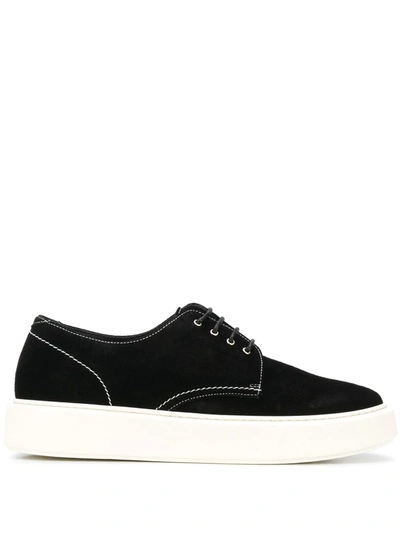 Low Brand Lace-up 30mm Low-top Sneakers In Black