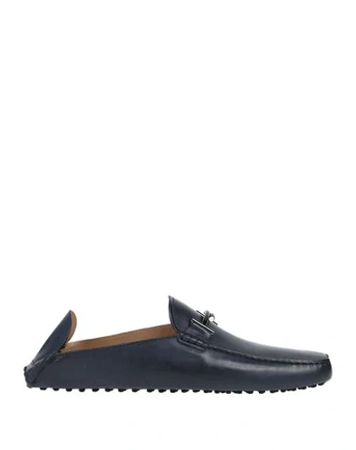 Tod's Man Mules & Clogs Midnight Blue Size 8 Soft Leather In Dark Blue