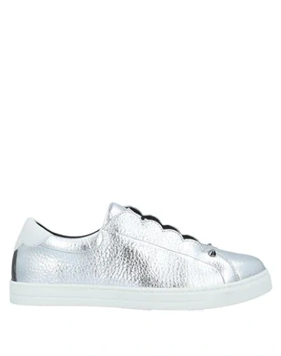 Fendi Sneakers In Silver