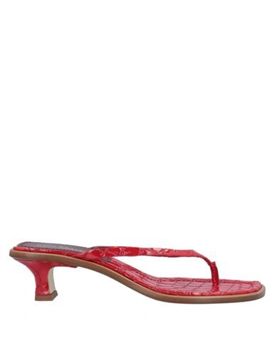 Sies Marjan Toe Strap Sandals In Red