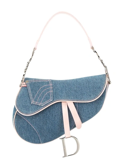 Pre-owned Dior Saddle Shoulder Bag In Blue