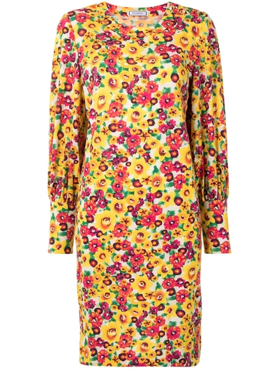 Pre-owned Saint Laurent Floral Print Shift Dress In Multicolour