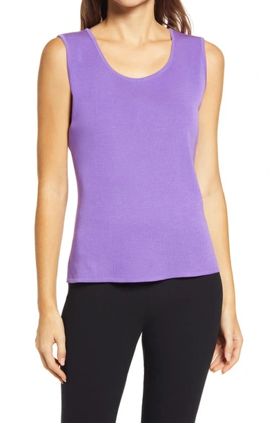 Ming Wang Scoop Tank In Sunset Purple