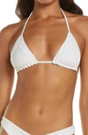 Frankies Bikinis Tia Triangle Bikini Top In White