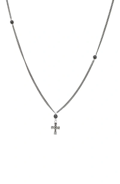 Ettika Cross Pendant Necklace In Silver