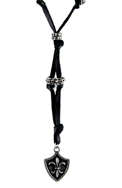 Ettika Shield Pendant Necklace In Black