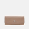 Coach Soft Trifold Wallet In Silver/taupe