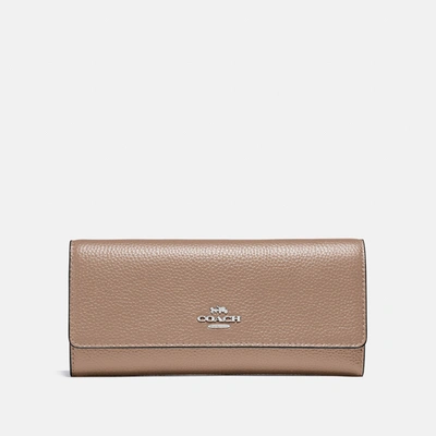 Trifold Wallet Taupe Coach Wallet Coach Soft Trifold Wallet In Silver/taupe  ModeSens