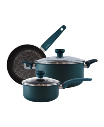 Taste Of Home 5-piece Non-stick Aluminum Cookware Set In Green