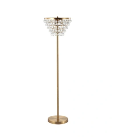 Jonathan Y Jemma Crystal, Metal Led Floor Lamp In Gold