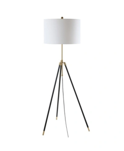 Jonathan Y Lucius Adjustable Metal Led Floor Lamp In Black