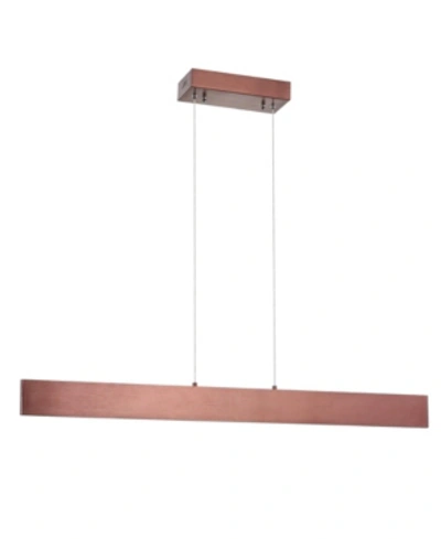 Jonathan Y Draper 40" Dimmable Adjustable Integrated Led Metal Linear Pendant In Anodized Bronze